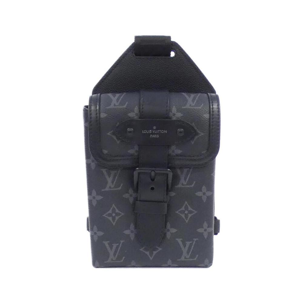Louis Vuitton Monogram Eclipse Saumur Sling Bag Small Canvas Shoulder Bag Black